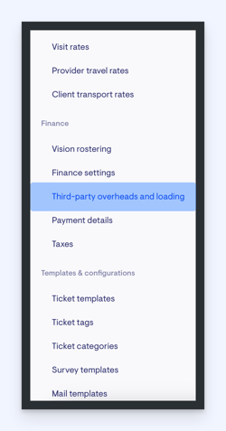 3rd party overheads and loading