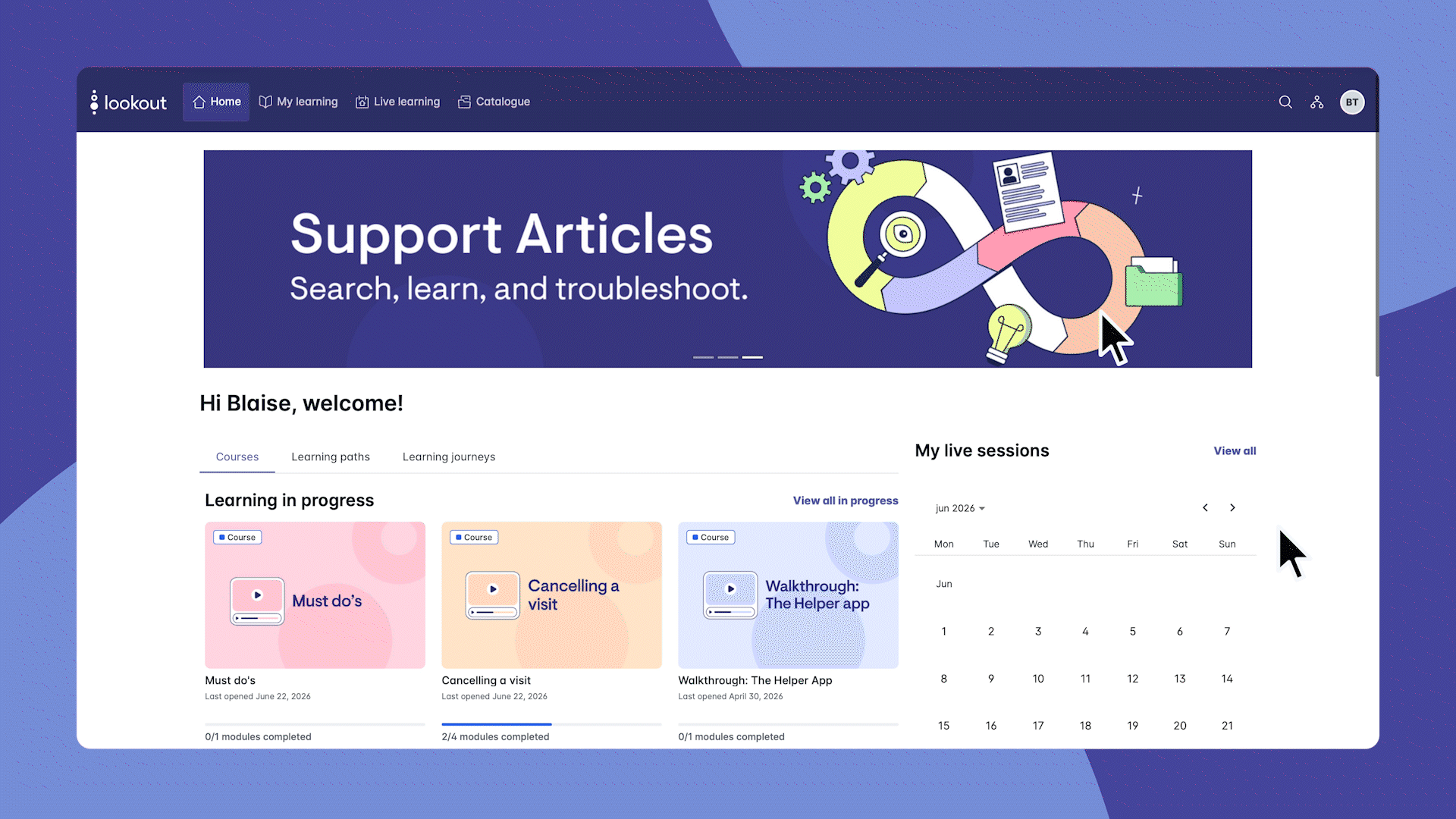 Access support articles GIF