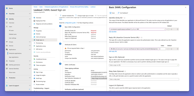 Entra complete application configuration 1