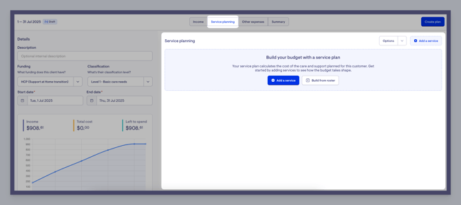 HCP service planning