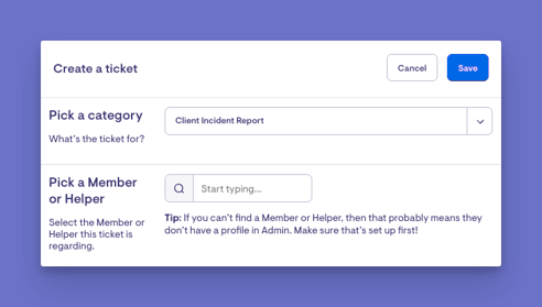 ICM_create ticket screen