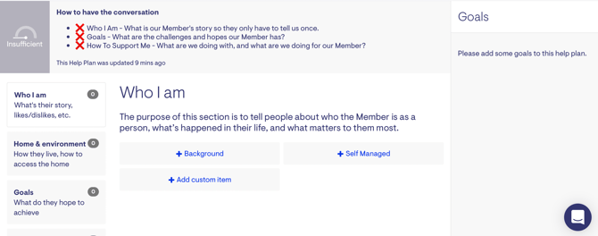 Help Plan for that member