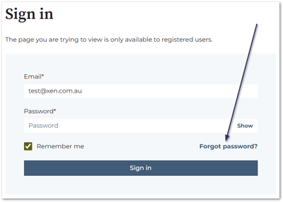 In the customer portal login page , click forgot password