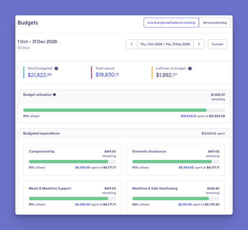 NDIS - Budgets - Underspend