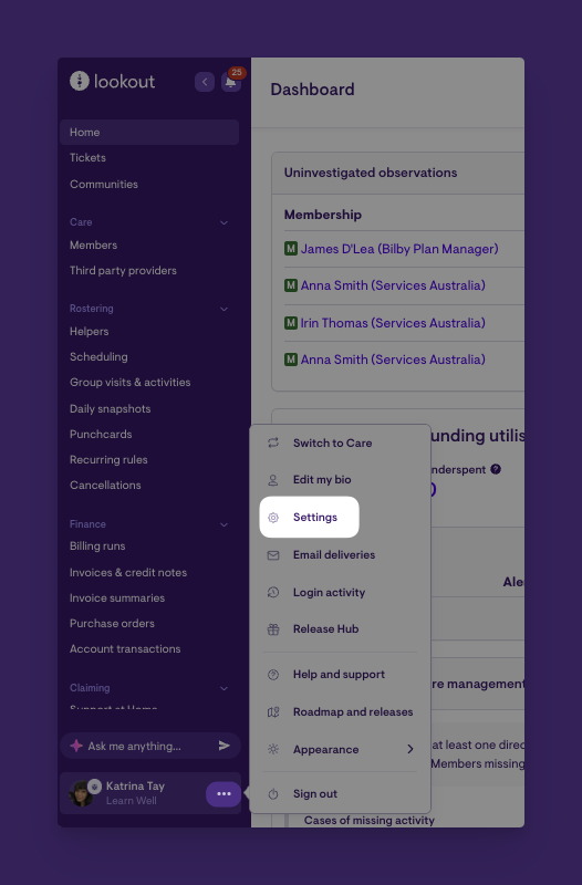 NDIS - Set up settings