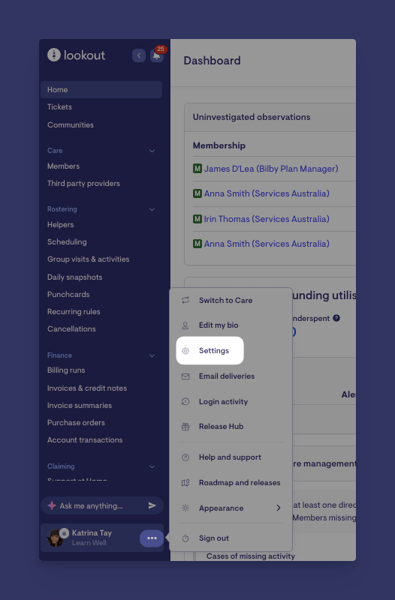 NDIS - Set up settings