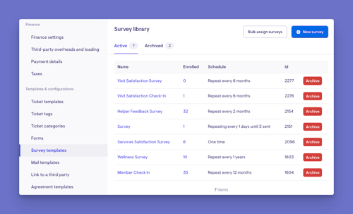 SurveyLibrary View