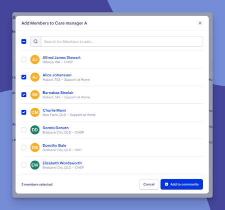 add members to community