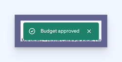 budget approved green box