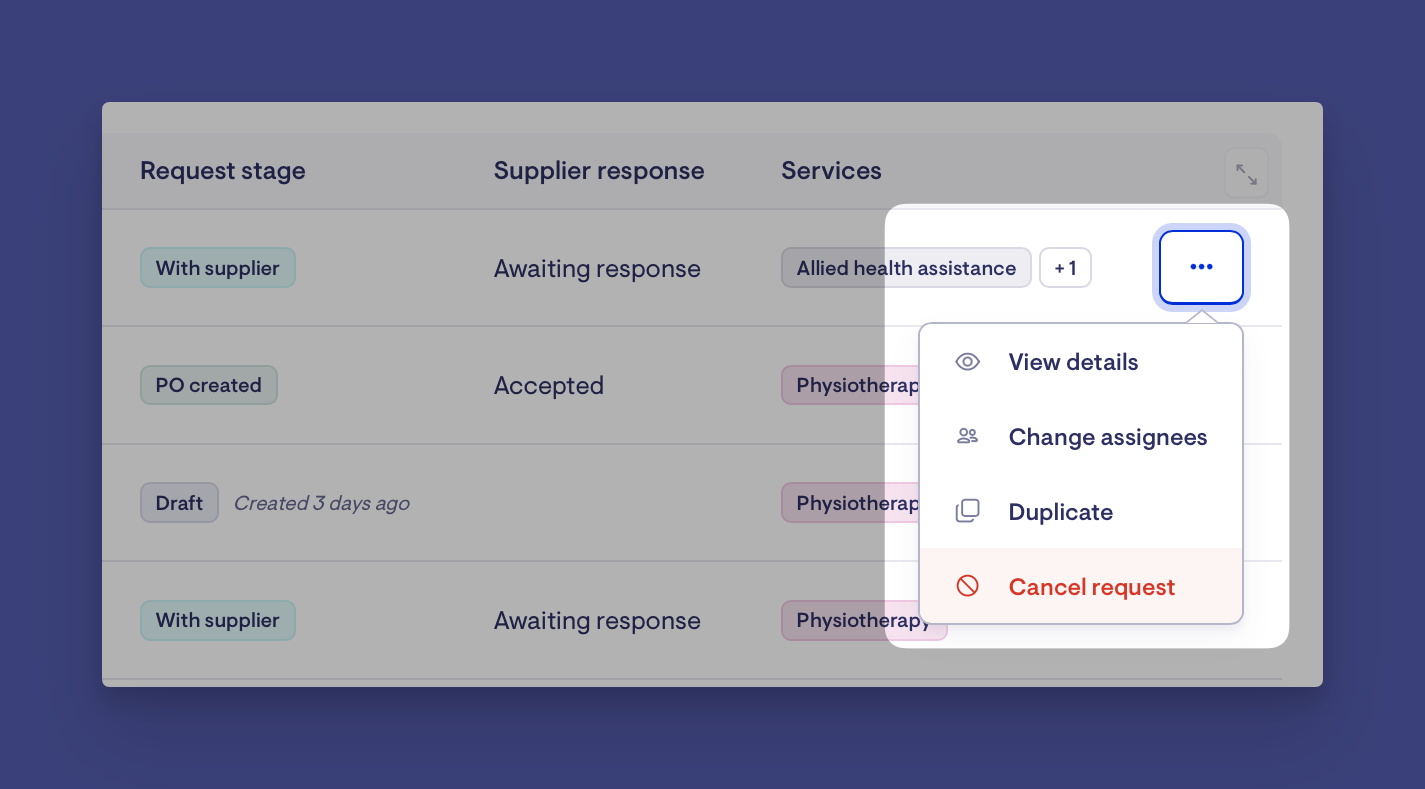 cancel request
