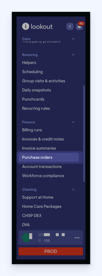choose member sergice price - navigate to purchas orders