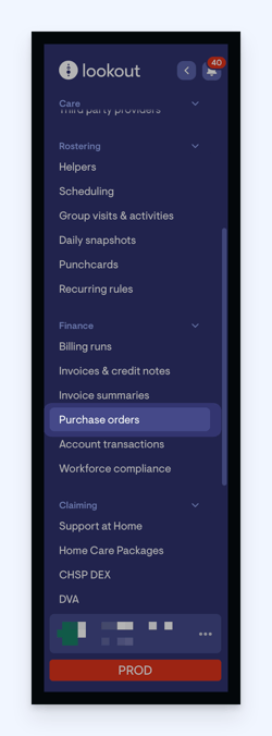 choose member sergice price - navigate to purchas orders