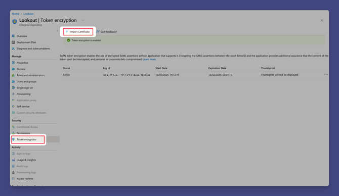 configure entra to sign tokens 1