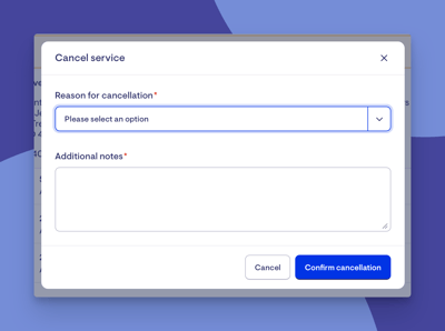 connected and pos - cancel service