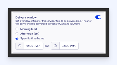 delivery window