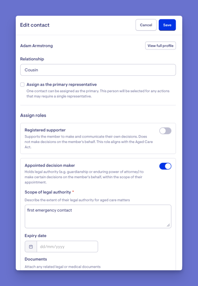 edit a contact