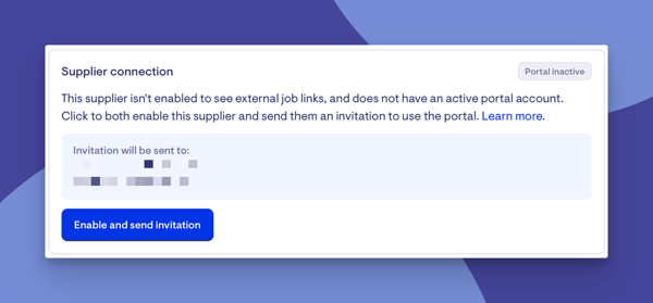 enable and send invitiation
