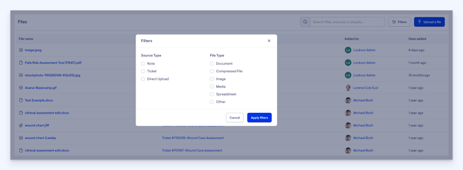 files - filters