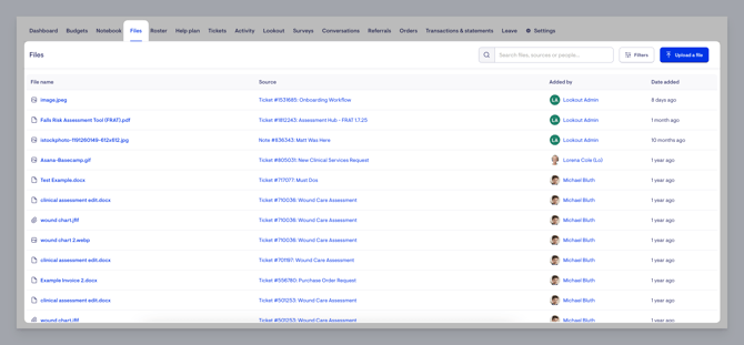 files - main screen