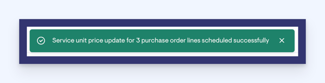 green confirmation box