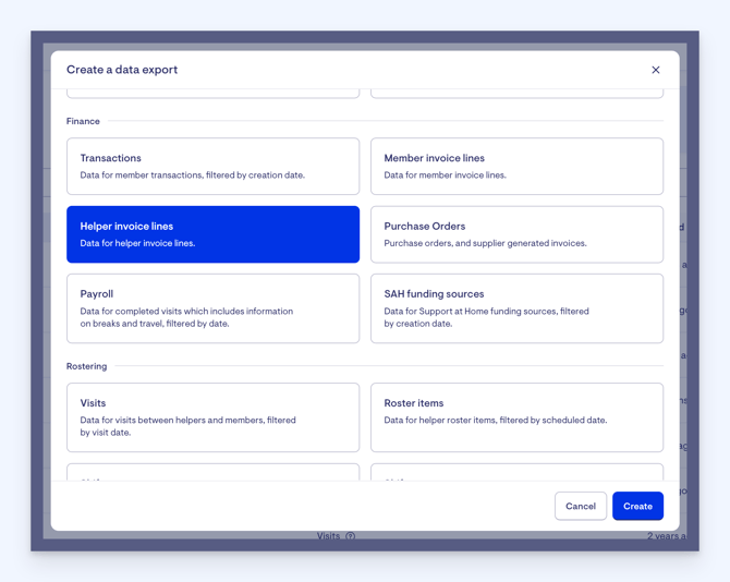 helper invoice lines