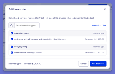 improvements to creating budgets