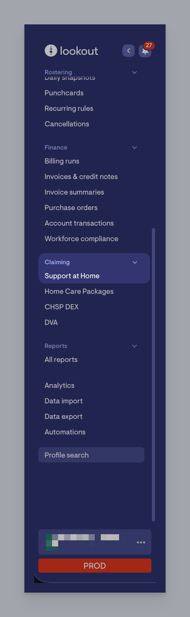main menu - claiming