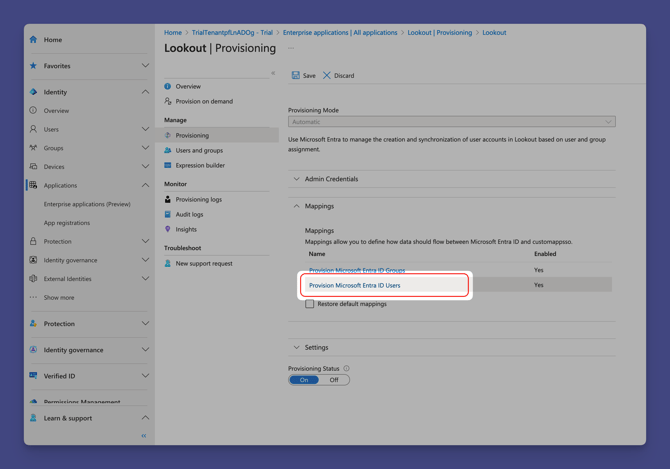 manage provisioning 1