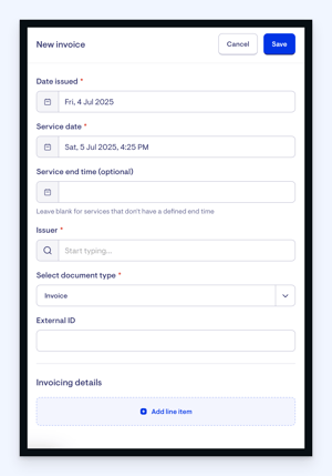 member invoice on roster - new invoice