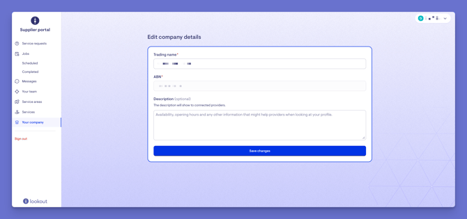 new - edit company settings