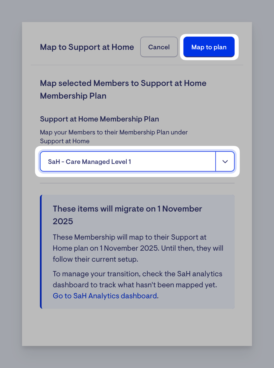 Support at Home Membership plans
