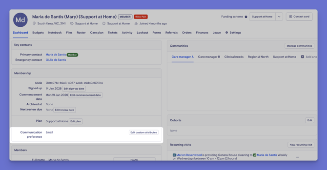 new member dashboard custom att