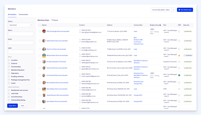 new members search