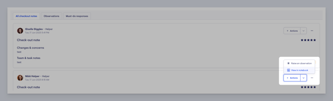 notebook - checkout view in notebook