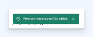 notebook - progress note green box