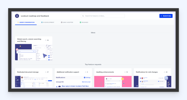roadmap releases page