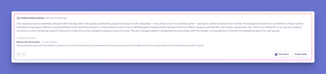 suggested actions