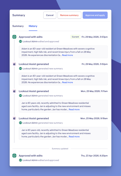 summary history