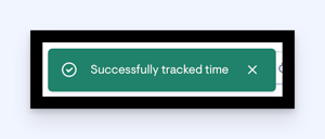 time tracking - green box