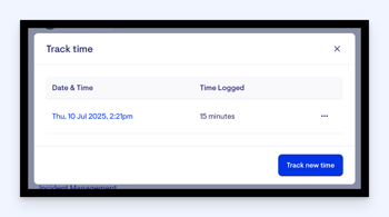 time tracking - time log