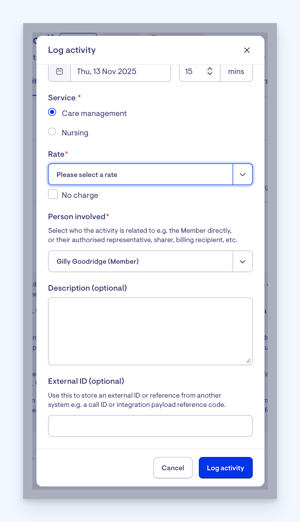 time tracking select rate