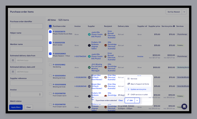 updated choose member sergice price - bulk edit